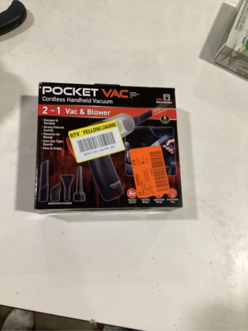 Condition photo showing Good Condition for pocket vac rechargeable handheld vacuum with accessories - new - cordless - portable - as seen on tv