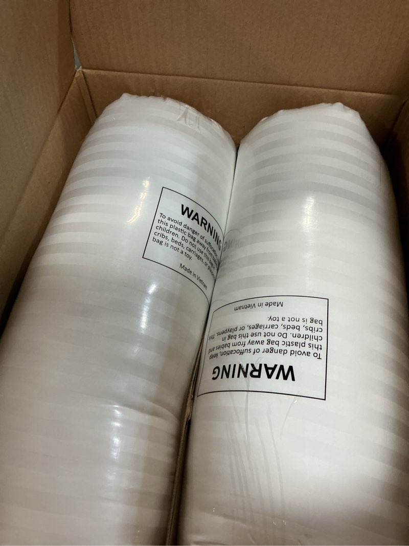 Condition photo showing New/Like New for beckham hotel collection bed pillows king size set of 2 - down alternative pillow for back, stomach or side sleepers king white