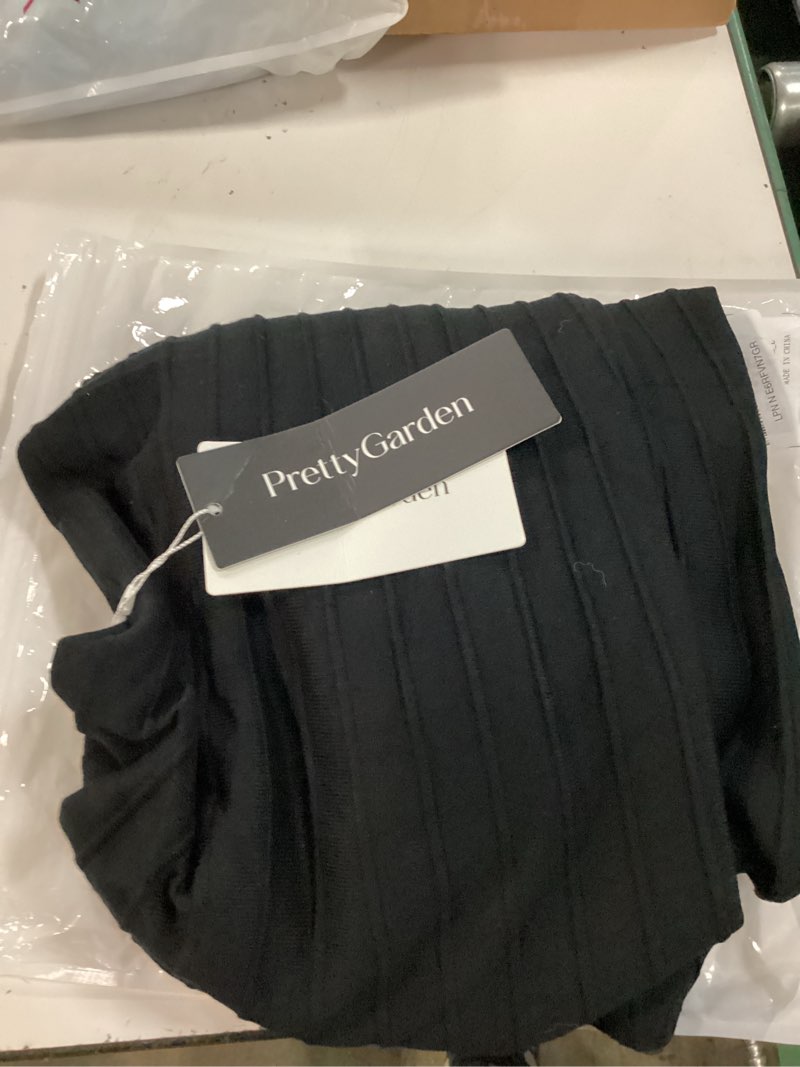 Condition photo showing Good Condition for prettygarden spring casual dresses for women 2026 summer business work midi sleeveless a line pleated cocktail dress black large
