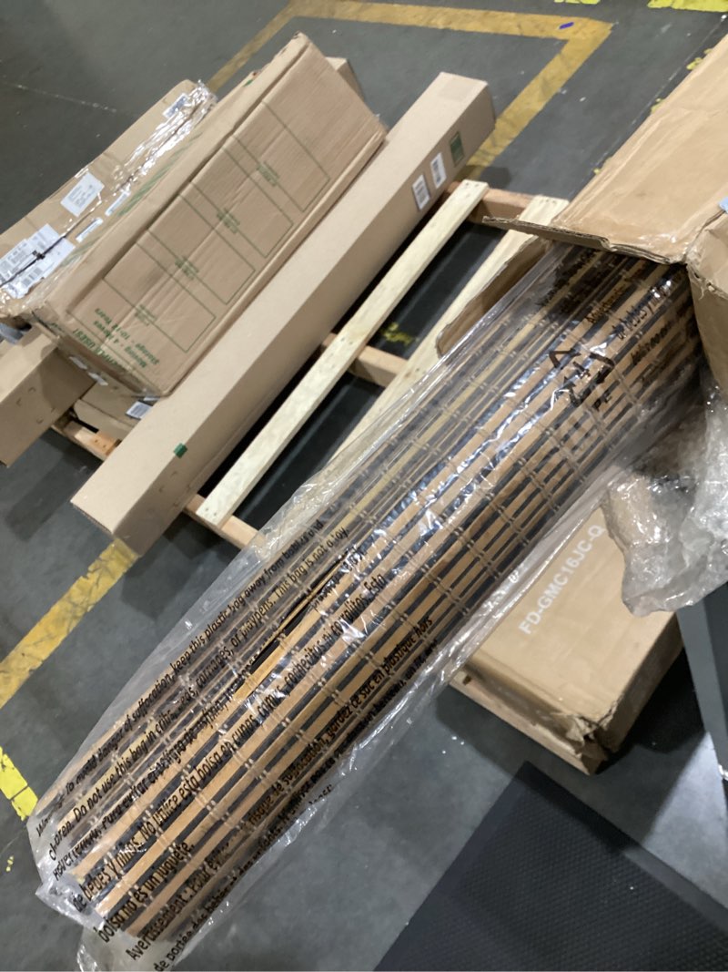 Condition photo showing Good Condition for lazblinds cordless bamboo roman shades for windows, light filtering natural bamboo blinds, easy lift cordless design for living room & bedroom, fits interior windows 47" w x 64" h, tatami tatami 47"w x 64"h