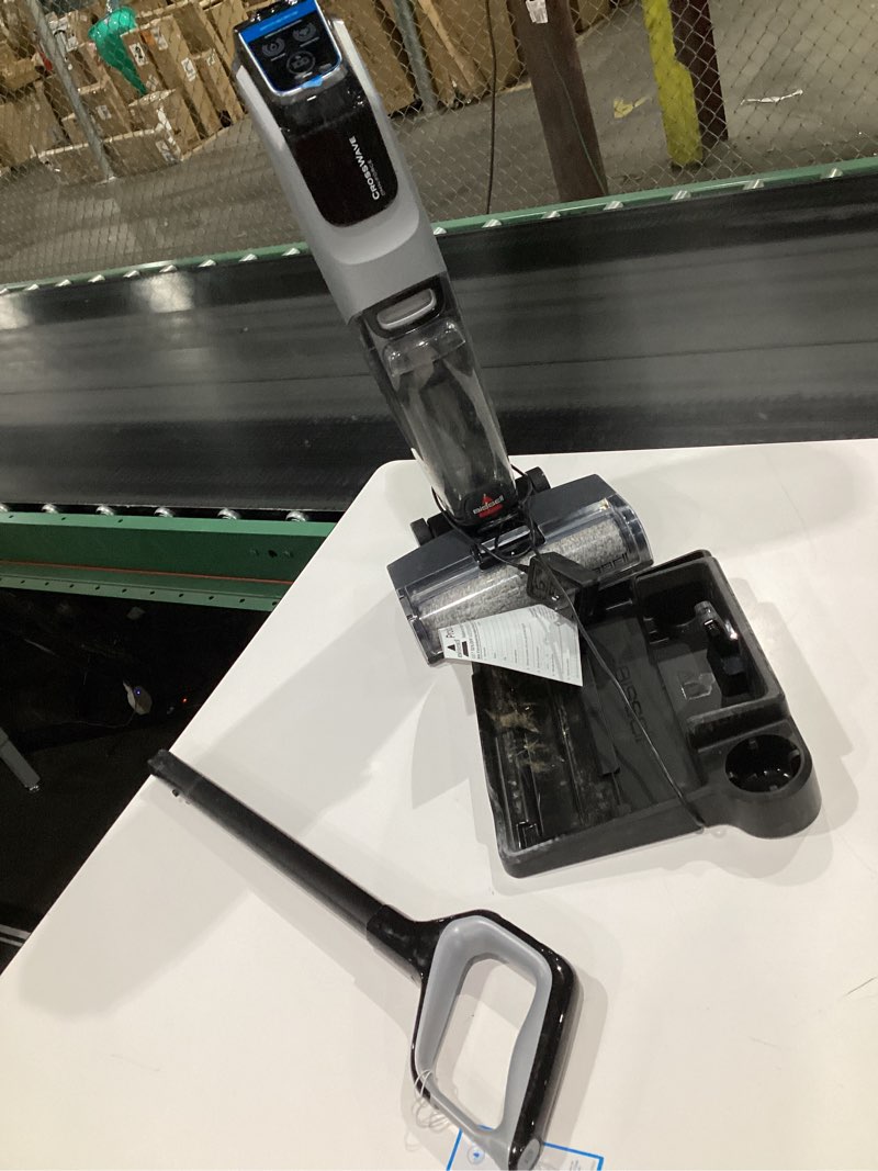 Condition photo showing As Is for Bissell CrossWave OmniForce Cordless Multi-Surface Hard Floor Cleaner and Mop, Wet Dry Vacuum with Dedicated Dry Vacuum Mode, 3882, USED, NOT TESTED