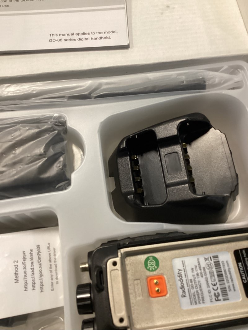 Condition photo showing Good Condition for radioddity gd-88 dmr & analog 7w handheld radio, vhf uhf dual band ham two way radio, with gps/aprs, cross-band repeater, sfr, 300k contacts