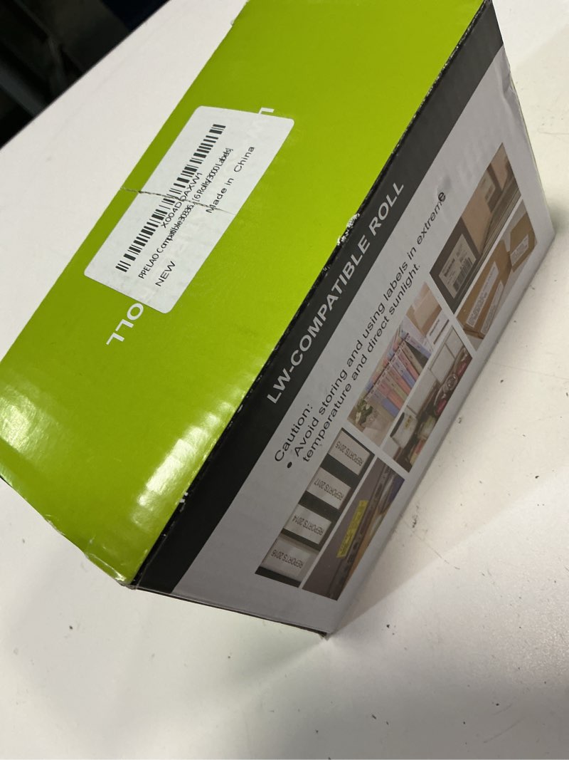 Condition photo showing New/Like New for compatible dymo 30336 (1" x 2-1/8") multipurpose barcode/fnsku labels, perforated, compatible with dymo labelwriter 550, 5xl, rollo & zebra desktop printers [6 rolls/3000 labels]