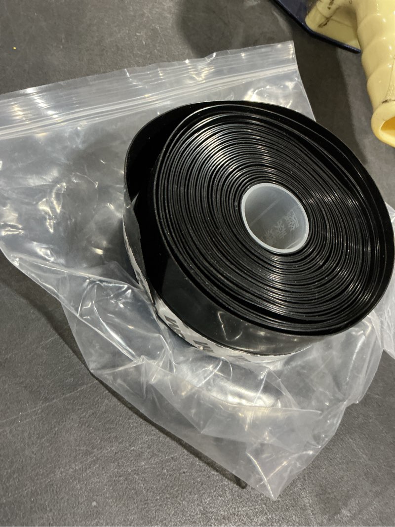 Condition photo showing Good Condition for 26 Feet Silicone Seal Strip, Weather Stripping for Doors and Windows, Draft Stopper Adhesive Tape for Shower Glass Gaps (Black, 45MM) 45mm Black