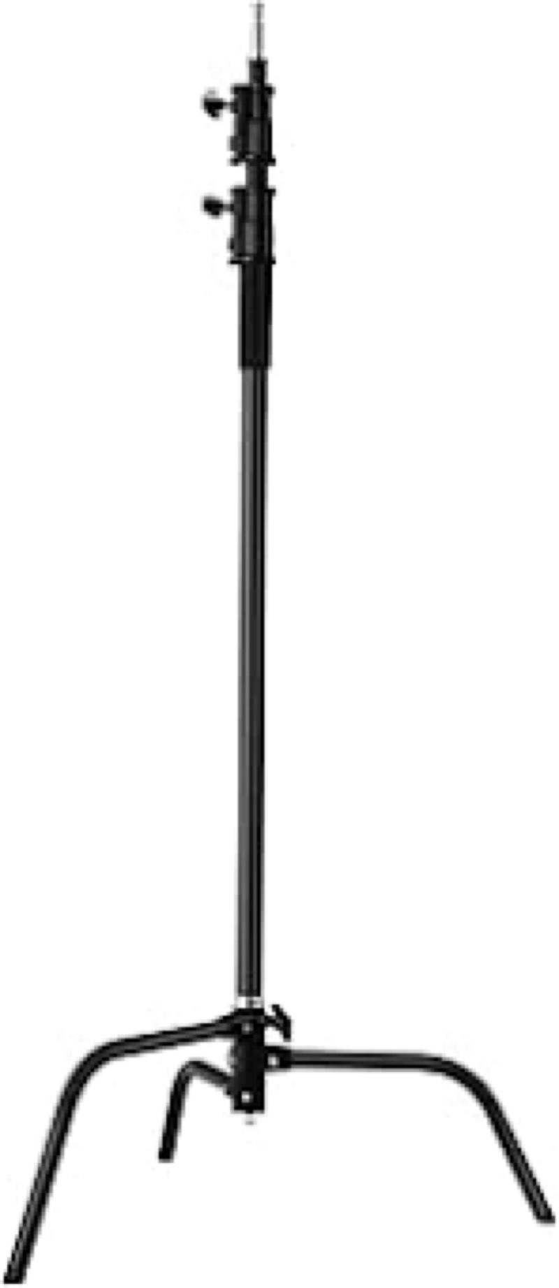 soonpho Heavy Duty C Stand with Boom Arm,Black Stainless Steel Tripod Base Adjustable Photography Li