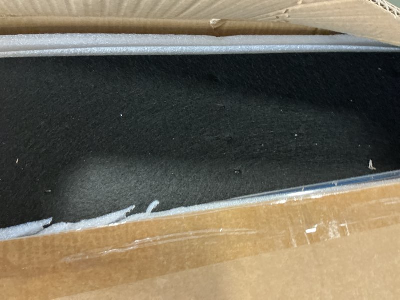 Condition photo showing Good Condition for Art3d 2-Pack 108" x 12" Acoustic Wood Panels for Wall, Soundproof Wood Slat Panel for Wall and Ceiling, 3D Fluted Sound Absorbing Paneling for Interior Wall Decor, Living Room, Bedroom - Blackwood 2pcs - 108" x 12" Blackwood