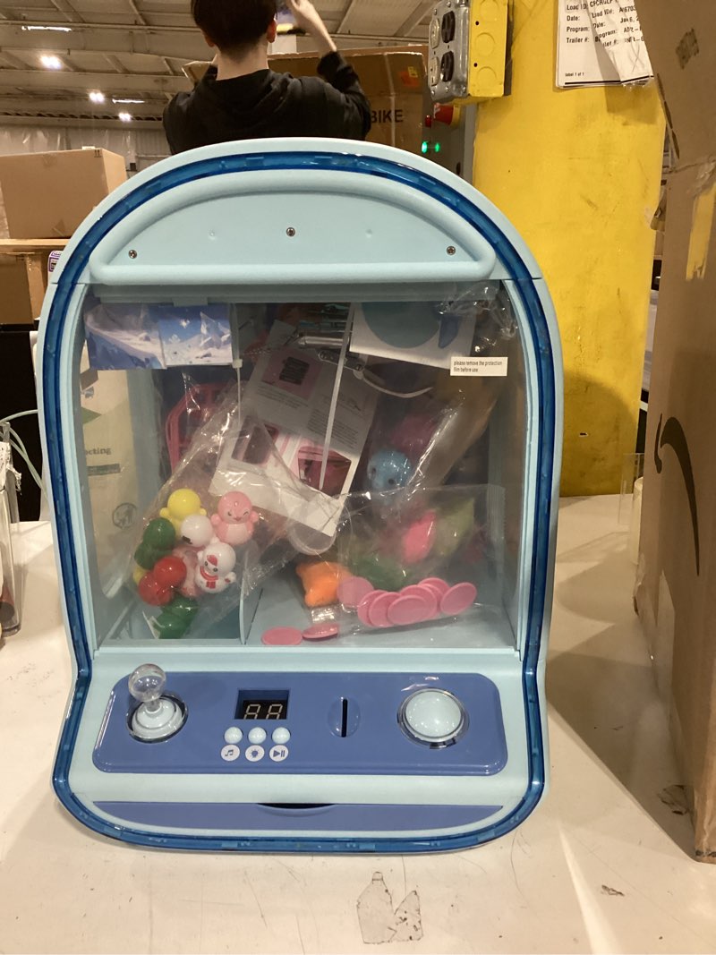 Condition photo showing Good Condition for Skirfy Large Claws Machine Toy with Alloy Claw,LED Light & Adjustable Sound,16" Candy Dispenser Toys Mini Vending Machine for Kids Christmas Birthday Big Gifts for Girls Boys Ages 6+ Blue