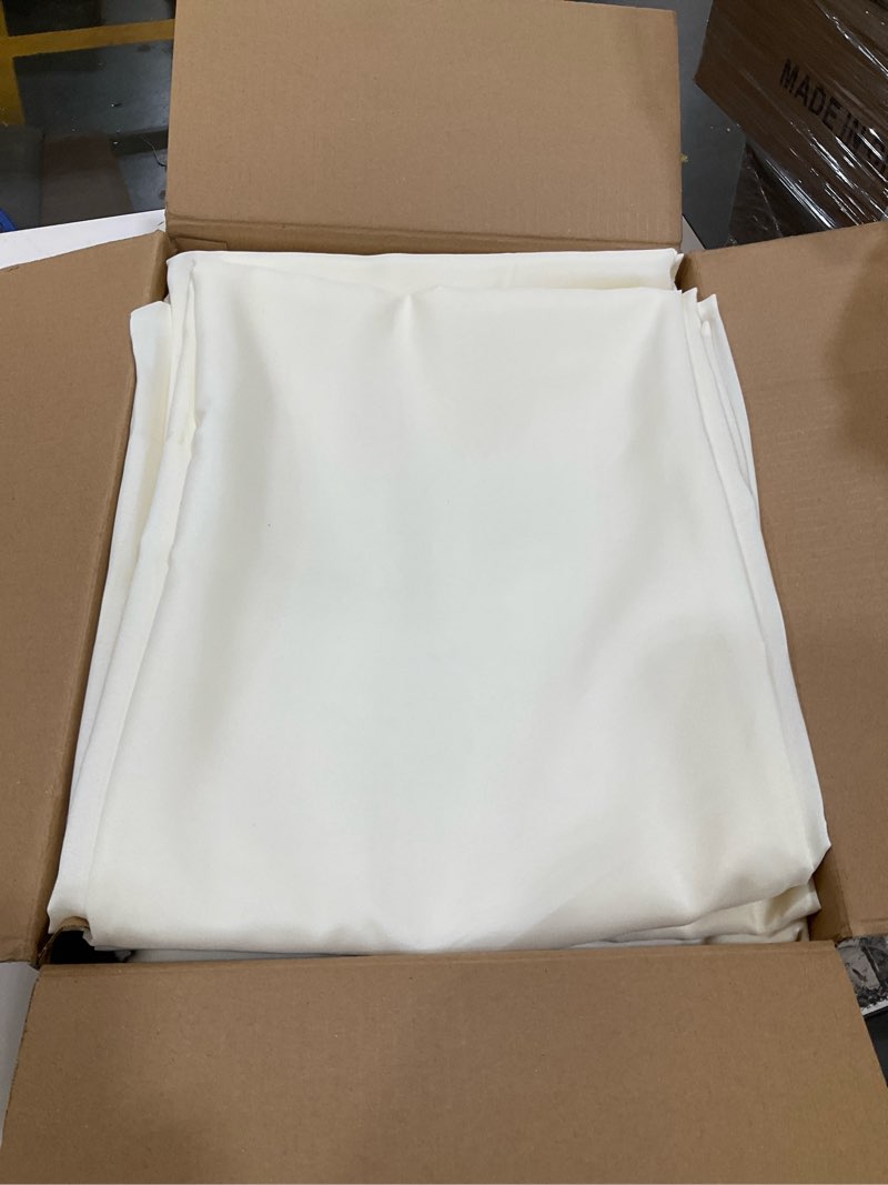 Condition photo showing Good Condition for fitable 8 pack table cloth rectangle table: stain and wrinkle resistant tablecloth rectangular, washable polyester tablecloths for wedding party dining banquet event catering(ivory, 70x120 inch) ivory 70x120 in, 8 pack