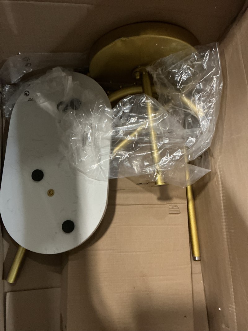 Condition photo showing As Is for Gold Clothing Garment Rack with Marble Base and Tray, Modern Minimalist Hanging Clothes Rack, for Coats, Hats, Scarves and Handbags of Entryway, Hallway, Bedroom, Office?Golden? 71IN