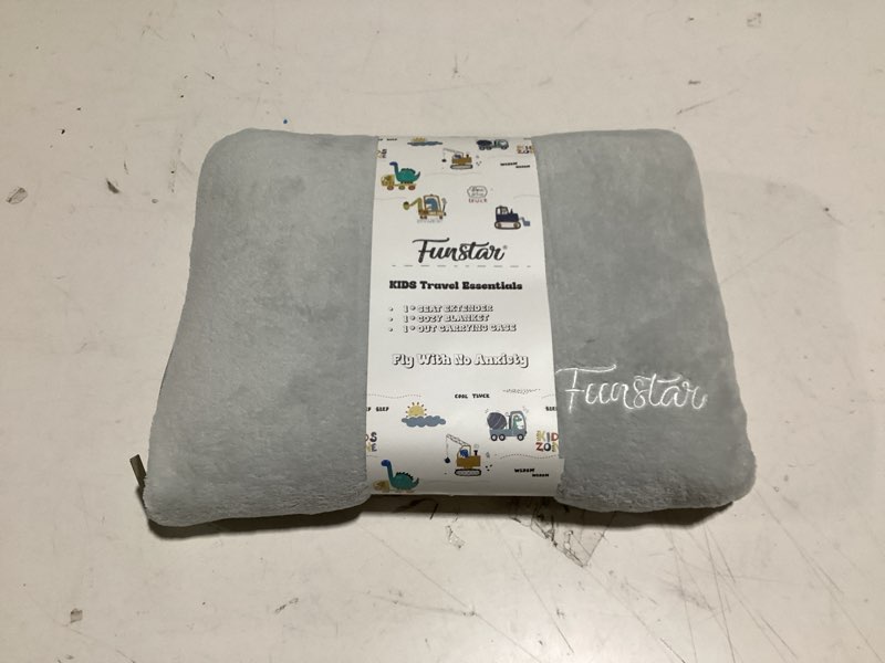 Condition photo showing Good Condition for FUNSTAR Airplane seat Extender for Kids, Toddler Airplane Bed with Blanket, Airplane Travel Essentials, Durable and Comfortable Baby Portable Airplane Bed Flight Footbed (White).