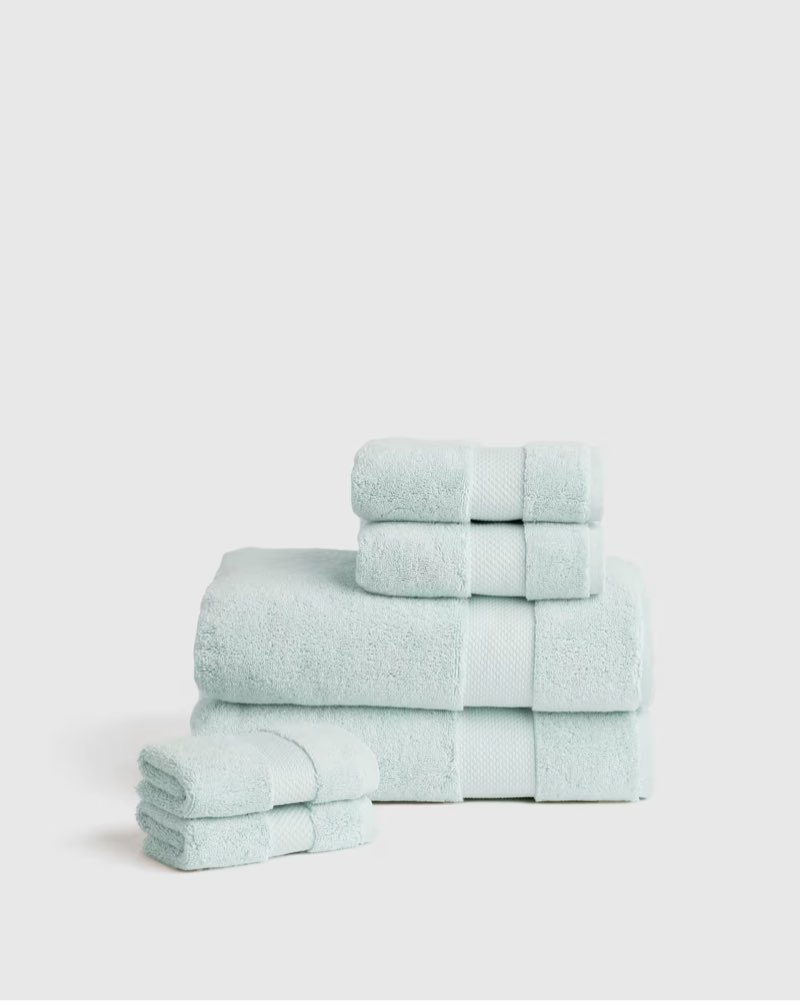 quince turkish ultra plush bath towel bundle mist 