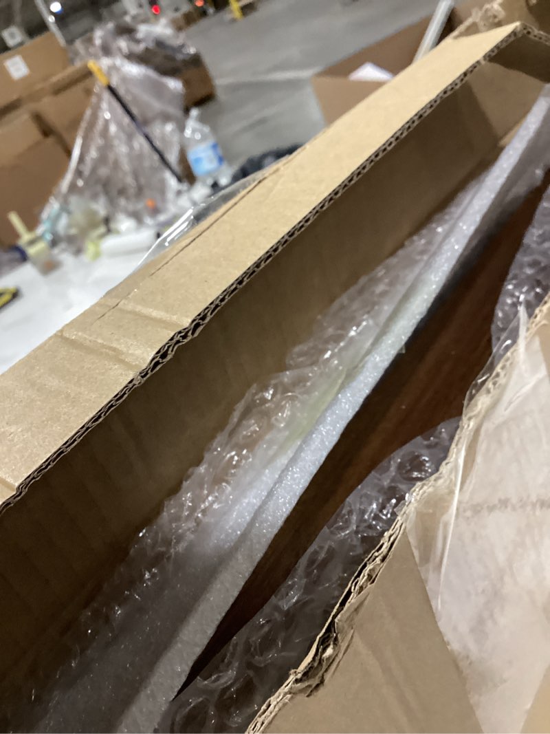 Condition photo showing New/Like New for extra large square ottoman tray for living room coffee table 21 x 21 inch decorative acacia wooden serving tray with leather handles for breakfast in bed dinner food tv (color natural)