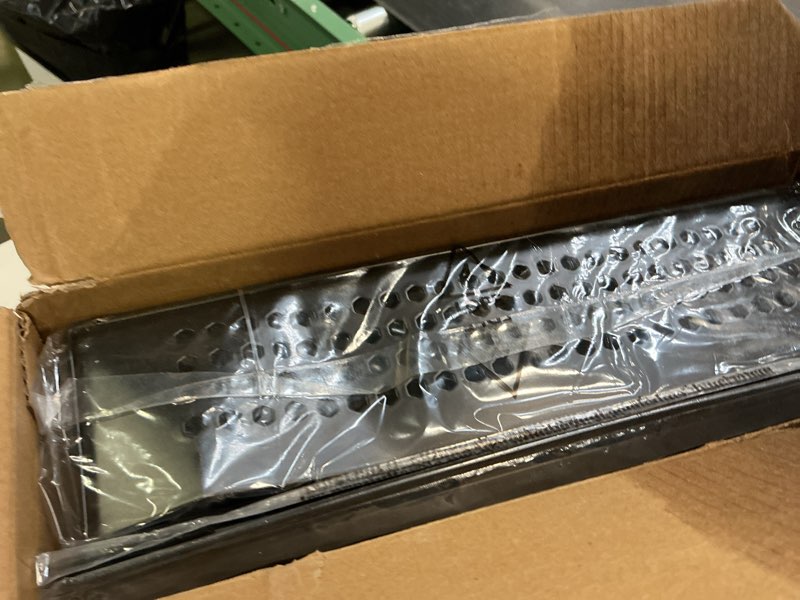 Condition photo showing New/Like New for Simple Houseware Monitor Riser Stand with Pull-Out Drawer and Pen Holders, Black