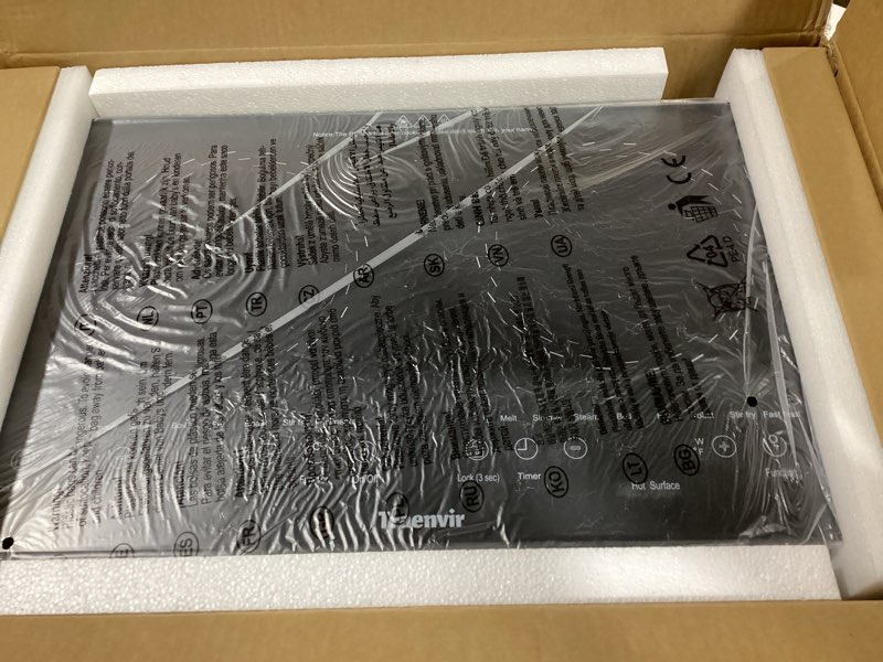 Condition photo showing Good Condition for 2 Burner Electric Cooktop, 24 Inch Countertop & Built-in Electric Stove 2000W, Portable Double Burner Ceramic Cooktop, Child Safety Lock, Timer, 8 Power Levels, 110V-120V Plug in
