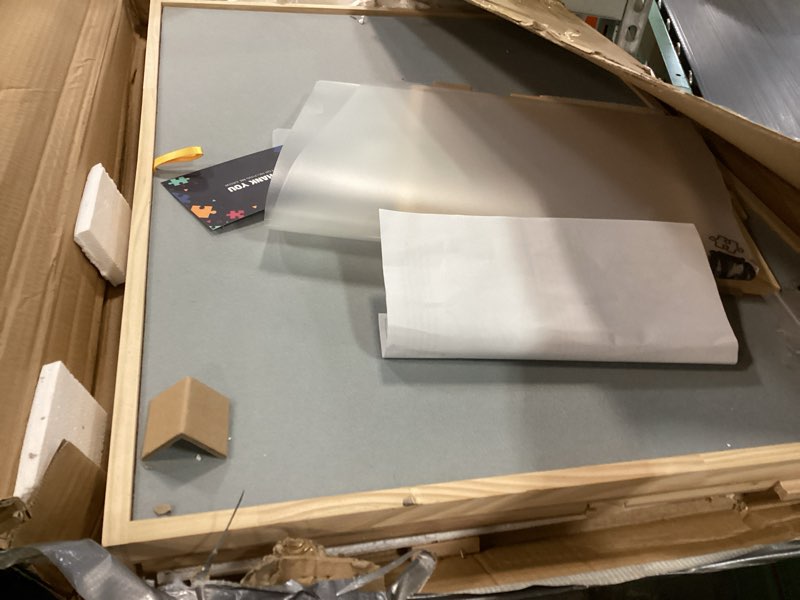 Condition photo showing As Is for ALL4JIG 1500 Piece Jigsaw Puzzle Table with Legs,25"x34"Adjustable Puzzle Tables for Adults, 3-Tilting-Angle Portable Wooden Jigsaw Puzzle Board Portable with 4 Drawers & Cover Birthday Gift for mom