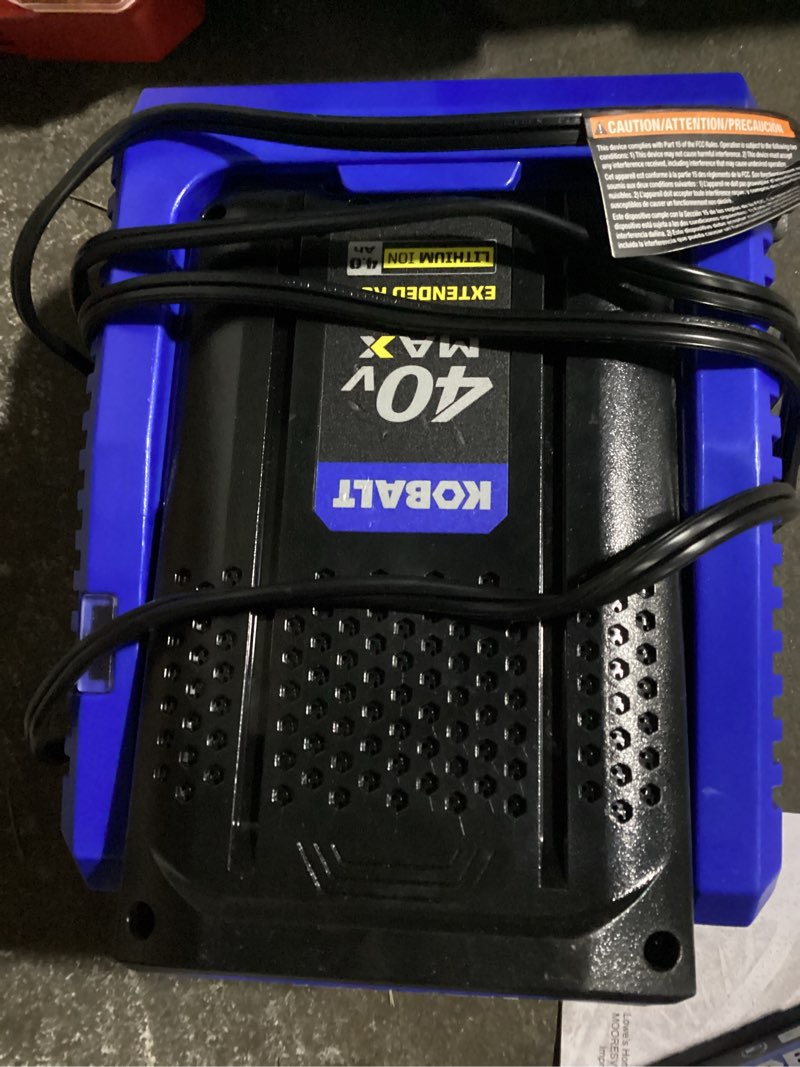 Kobalt 40V Max 4.0 Ah Extended Run Battery + Charger Kit Fast Charging