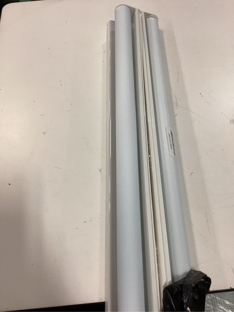 Condition photo showing Good Condition for LazBlinds No Drill Zebra Blinds for French Door, Cordless Blinds for Door with 27" Covering Width, Small Gap Design Light Filtering Sheer Shades for Indoor Windows, 27 5/8" W x 72" L, White, 1 Panel Light Filtering - White 27"W x 72"H