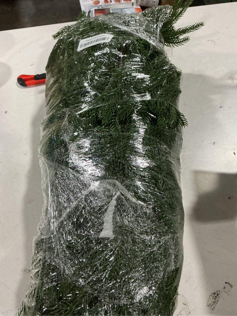 Condition photo showing As Is for Hananona 4 Pcs 6 Ft Artificial Norfolk Pine Garlands, Real Touch Winter Pine Garland, Green Artificial Greenery Garland for Table, Mantle, Wall, Indoor, Outdoor Christmas Decorations (4, 6 FT) 6 ft 4