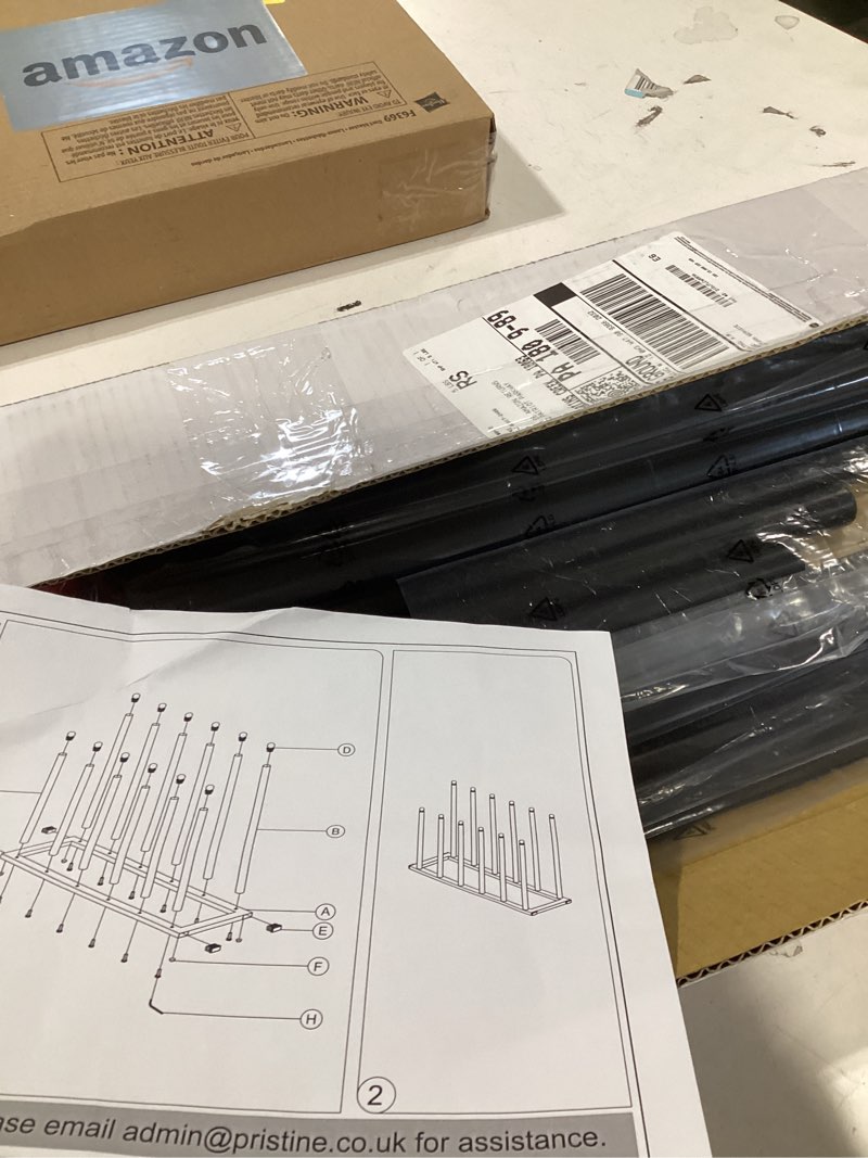 Condition photo showing Good Condition for Similar product WORKPRO 5-Tier Folding Shelf, No-Assembly Metal Storage Rack with Wheels, 750 lbs Capacity (with Leveling Feet), Collapsible Shelving Unit for Kitchen, Pantry, Bathroom & Closet Organization