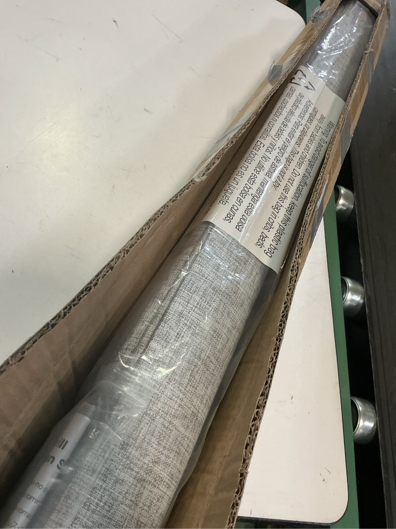 Condition photo showing New/Like New for lazblinds no tools no drill cordless roman shades for windows, blackout thermal insulated uv blocking window blinds, lightweight fabric blinds for indoor windows, 35.5" w x 60" h, blackout - grey grey 35.5" w × 60" h