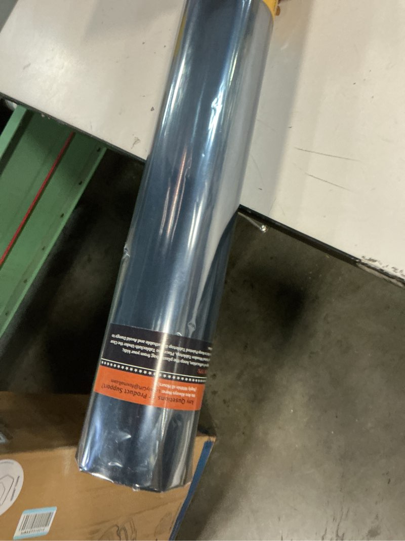 Condition photo showing Good Condition for 8X48 Inch Clear PVC Table Cover 1.5mm Thick Crystal Table Topper Protector Rectangular Vinyl Plastic Desk Pad Transparent Tablecloth for Side End Table Night Stand Dresser 8" x 48" (Rectangular) Upgraded Verison Clear 1.5mm