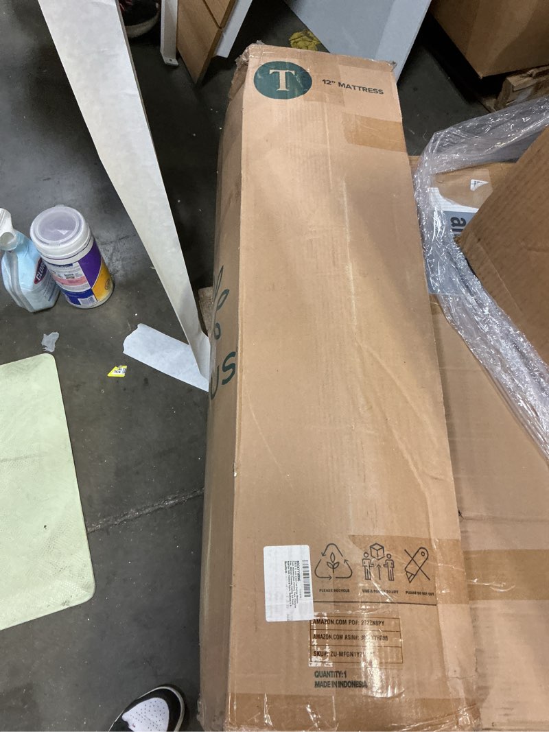 Condition photo showing New/Like New for ZINUS 12 Inch Green Tea Cooling Memory Foam Mattress [New Version], Twin, Fiberglass Free, Medium Firmness, Cooling Gel Foam, Certified Safe Foams & Fabric, Mattress in A Box Twin 12" Green Tea Cooling (Small Box)