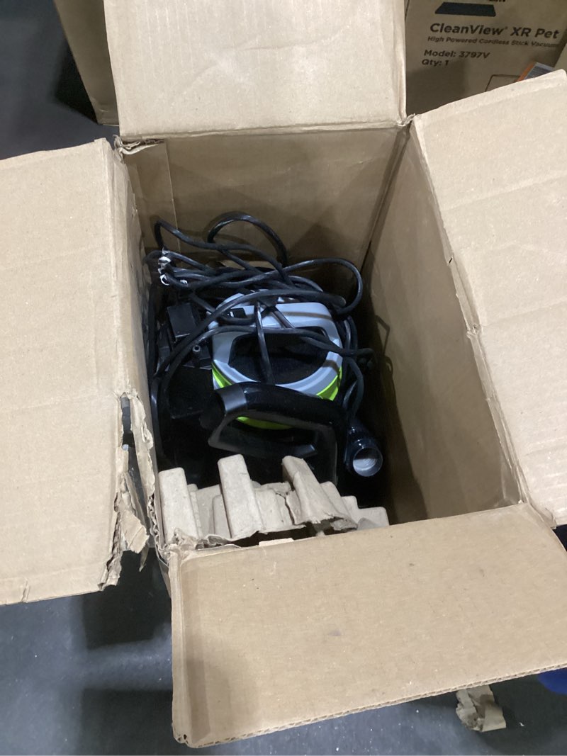 Condition photo showing As Is for bissell 2252 cleanview swivel upright bagless vacuum with swivel steering, powerful pet hair pick up, specialized pet tools, large capacity dirt tank, easy empty