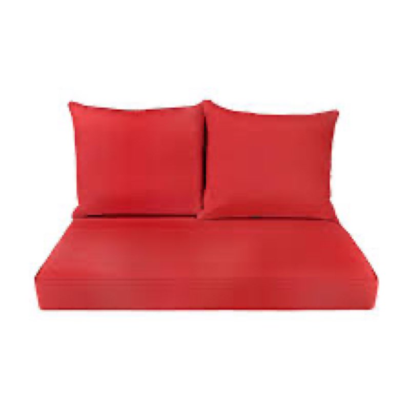 BOSSIMA Patio Furniture Cushions Comfort Deep Seat Glider Loveseat Cushion Indoor Outdoor Seating Cushions red