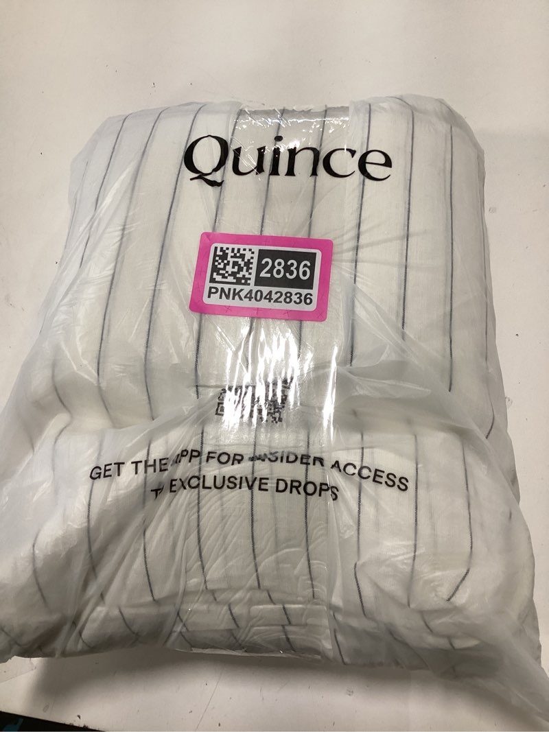 Condition photo showing New/Like New for European Linen Stripe Deluxe Bedding Bundle, Pencil Stripe, Queen