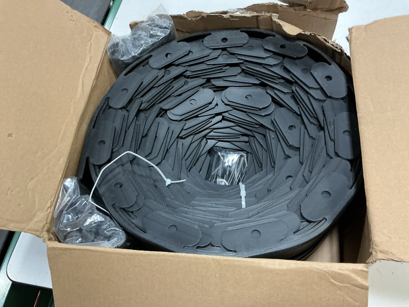 Condition photo showing Good Condition for 100ft,1.5in tall landscape edging kit with 150 spikes, not digging flexible plastic edge border for landscaping, lawn, garden, flower beds, yard, paver, playground, fence, pathway,3pack, 33ft each black 1.5in*100ft