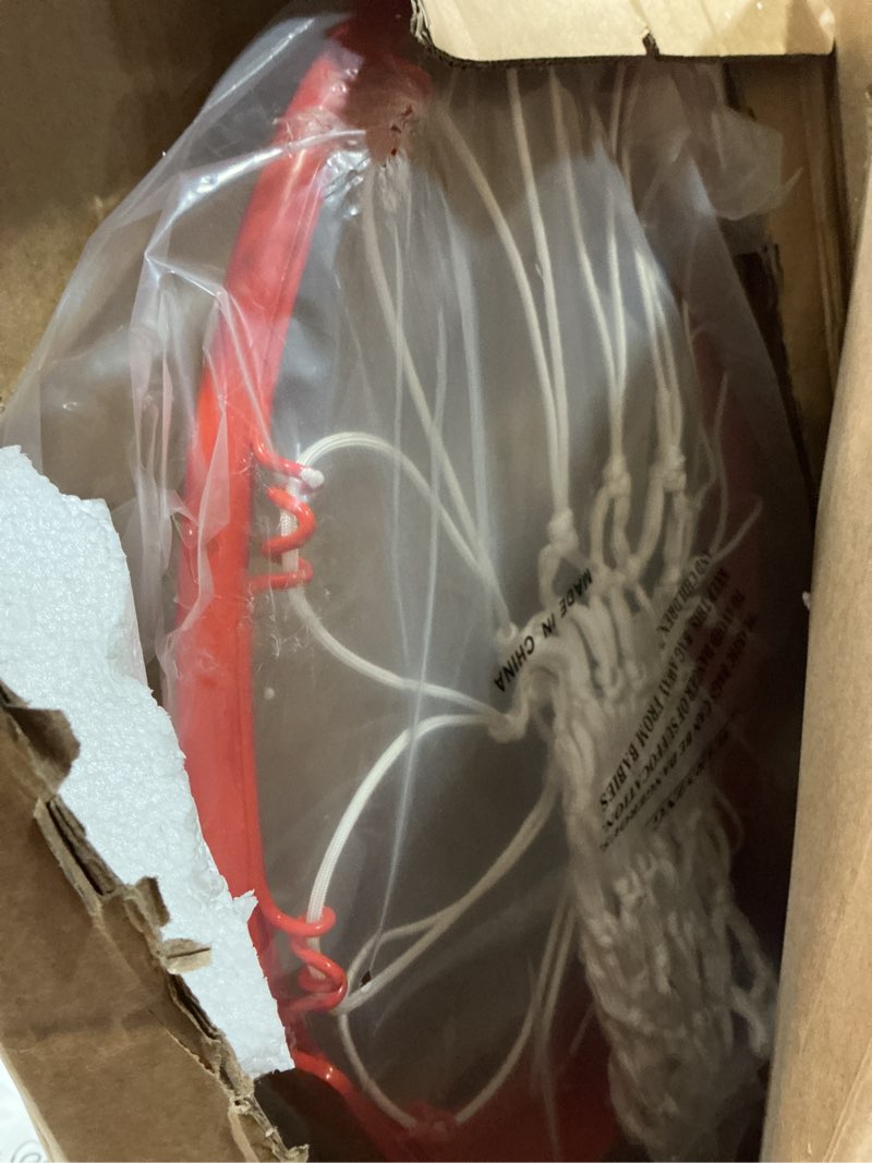 Condition photo showing Good Condition for professional 180º heavy duty breakaway basketball rim?18 inch flex rim goal replacement fits 5"x5", 5"x4", 4"x3"?5"x3" hole pattern backboard 2-double spring
