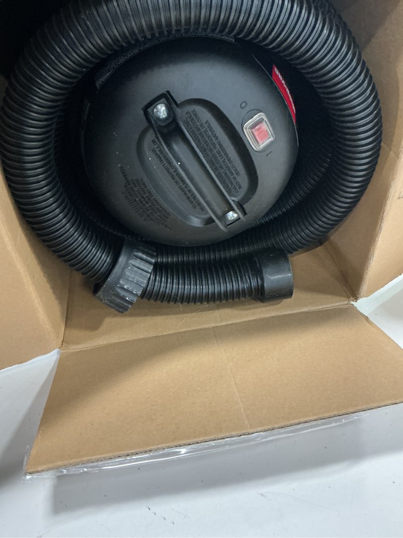 Condition photo showing As Is for Shop-Vac 9522205 5 Gallon 5.5 Peak HP Hangup Wet/Dry Vacuum, 1.25 Inch Diameter x 18 Foot Hose, 6 Foot Cord, Wall Mount Included, Ideal for Garage, Workshop & Home