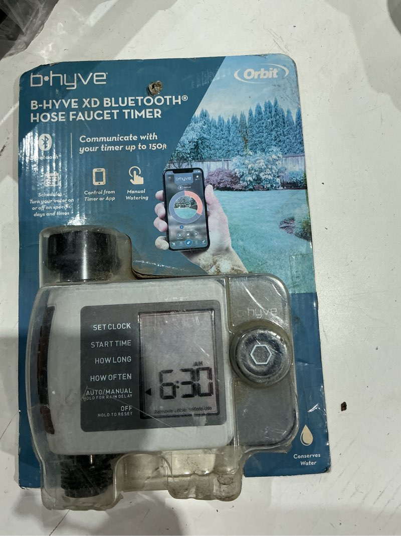 Condition photo showing As Is for orbit 1 output port smart compatible stationary digital hose end timer