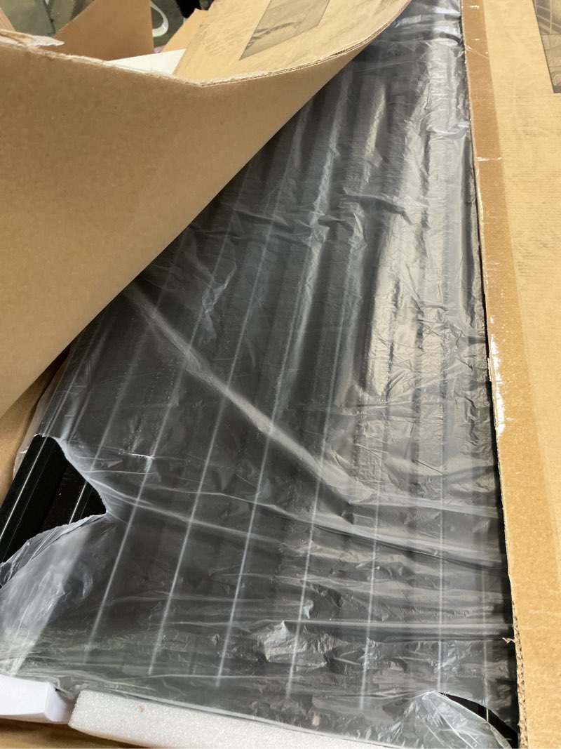 Condition photo showing New/Like New for Art3d 12-Pack Slat Design 3D Wall Panels for Interior Wall Decor, 2x4 FT PVC Decorative Drop Ceiling Tiles - Black 24 x 48in. Oblong - Black 12