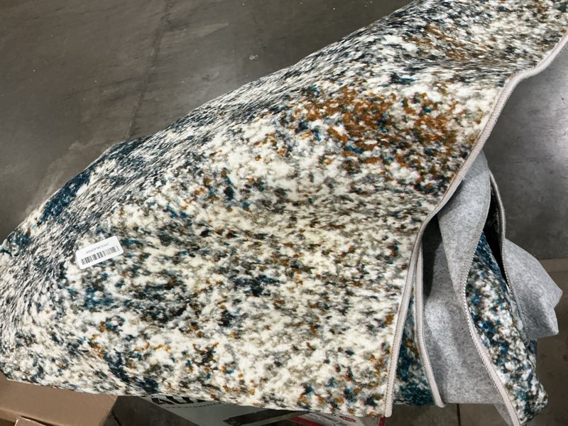 Condition photo showing Good Condition for Art&Tuft Washable 9x12 Area Rug, Anti-Slip Backing Abstract Area Rugs 9x12 Living Room, Stain Resistant Rugs for Living Room, Foldable Machine Washable Area Rug (TPR19-Navy, 9'x12') Tpr19-navy 9' x 12' (Rectangular)