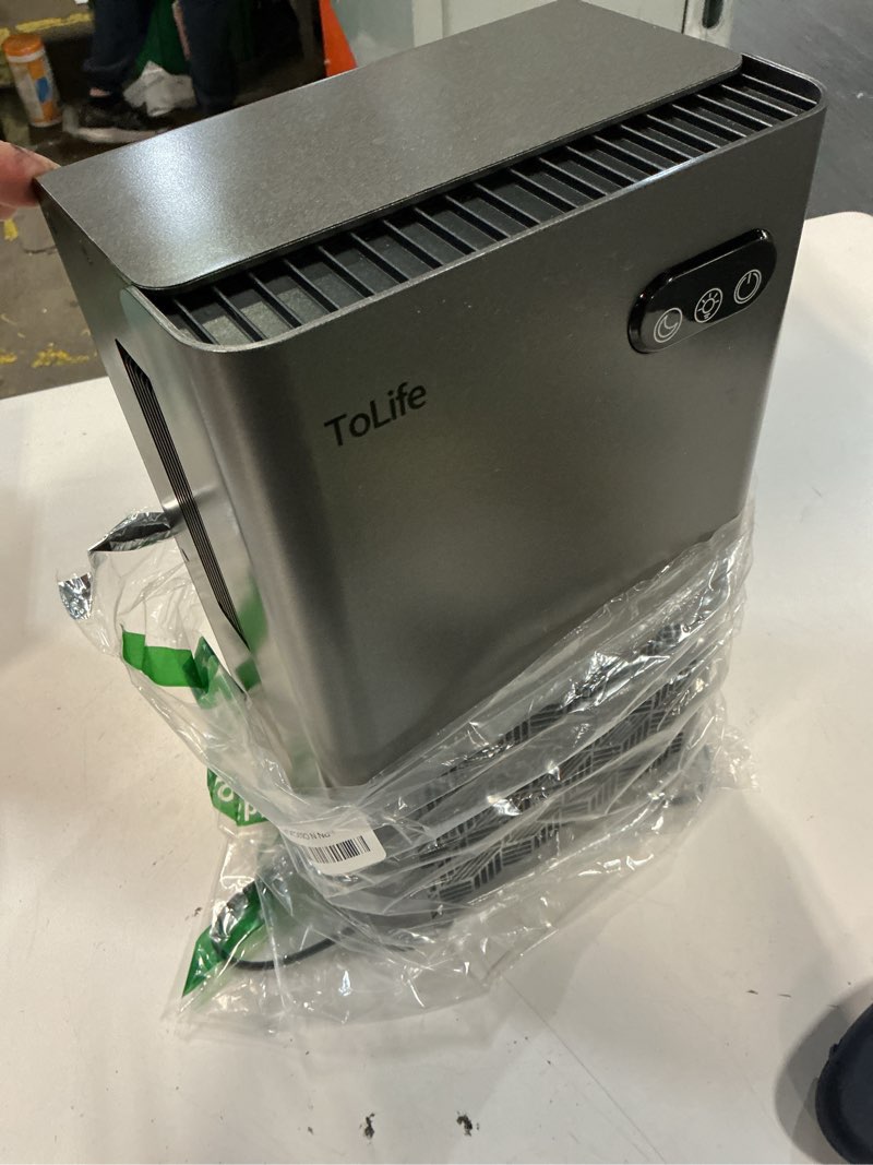 Condition photo showing Good Condition for tolife dehumidifier for home 95 oz water tank, 1000 sq.ft dehumidifiers for basement bedroom bathroom with auto shut off 7 colors led light, grey