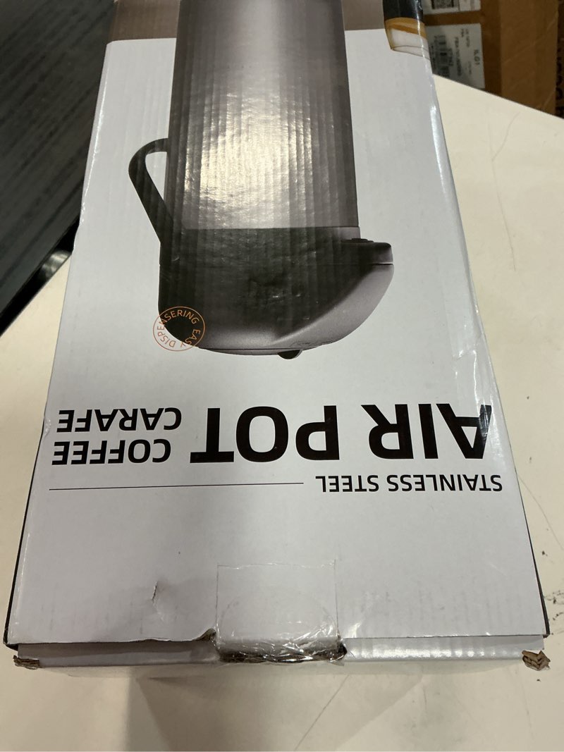 Condition photo showing New/Like New for coffee carafe for keeping hot - gezoss 102oz / 3l airpot coffee dispenser with pump - large coffee carafe for hot drinks tea liquid - insulated stainless steel hot water beverage urn for parties stainless steel 102 ounces