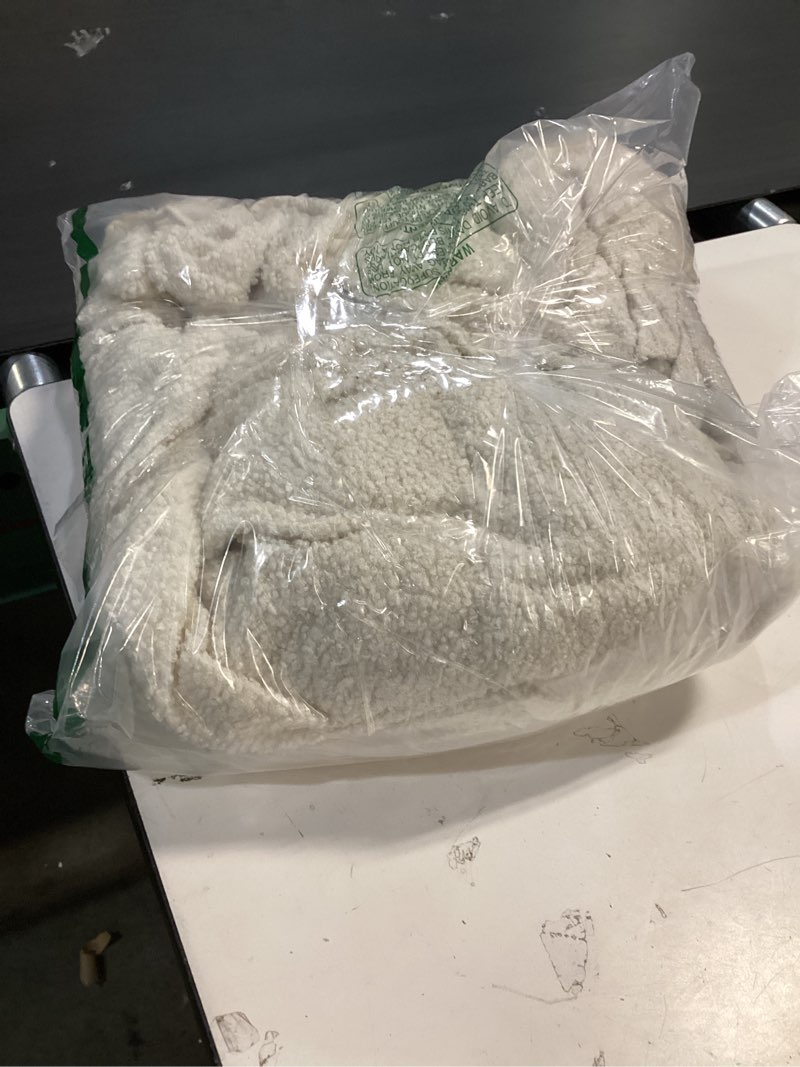 Condition photo showing As Is for Couch Cushion Covers for Sectional Sofa, Stretch Soft Sofa Slipcovers Washable Wear-Resistant Universal Furniture Protector for Living Room(3 Seaters Covers+1 Chaise Cover, Ivory) Ivory 3 Seat Covers S +1 Chaise