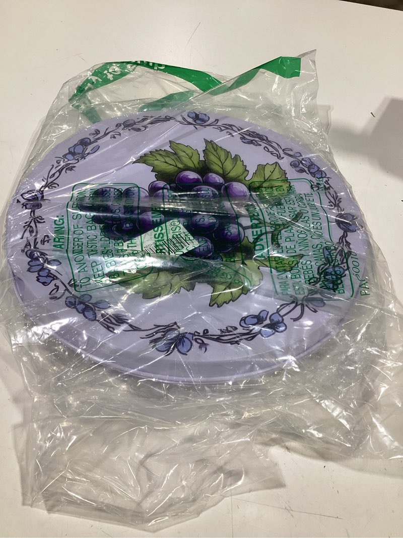 Condition photo showing As Is for tucocoo 4 pieces round stove burner covers set,grapes print gas stove burner covers,electric stove burner covers,family metal stove burner cover kits,2 pieces 8 inches and 2 pieces 10 inches 8 inches & 10inches grape of 4