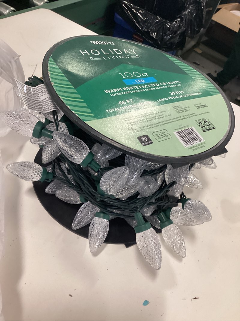 Condition photo showing As Is for Wintergreen Lighting OptiCore 50 -Count 50-ft Red/Green LED Plug-In Christmas String Lights