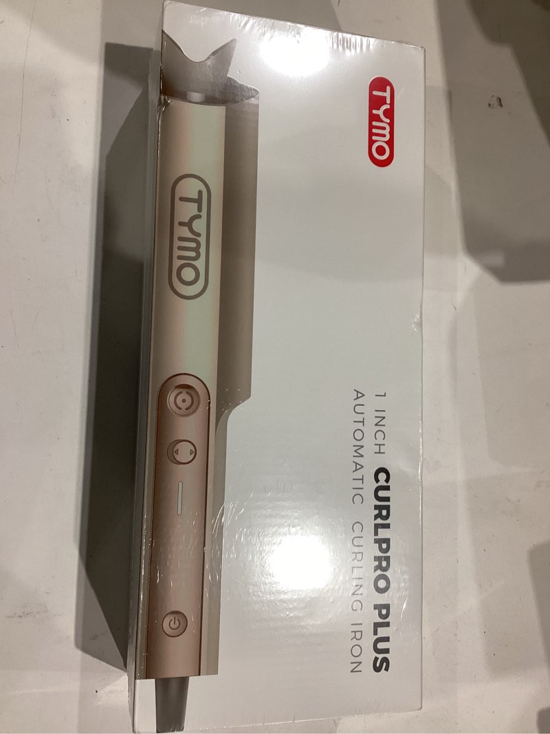 Condition photo showing New/Like New for Upgraded Automatic Rotating Curling Iron - TYMO CurlPro Plus Long Barrel Curling Wand for Long Hair, Ceramic Hair Curler for Women, Anti-Scald, Tangle-Free, 600M Ionic, Dual Voltage, Gold, 1 Inch 1 inch Gold
