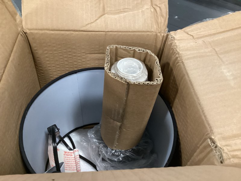 Condition photo showing Good Condition for Simple Designs LT2076-BLK Alsace Ceramic Ribbed Bottle Table Lamp, Black Black 1