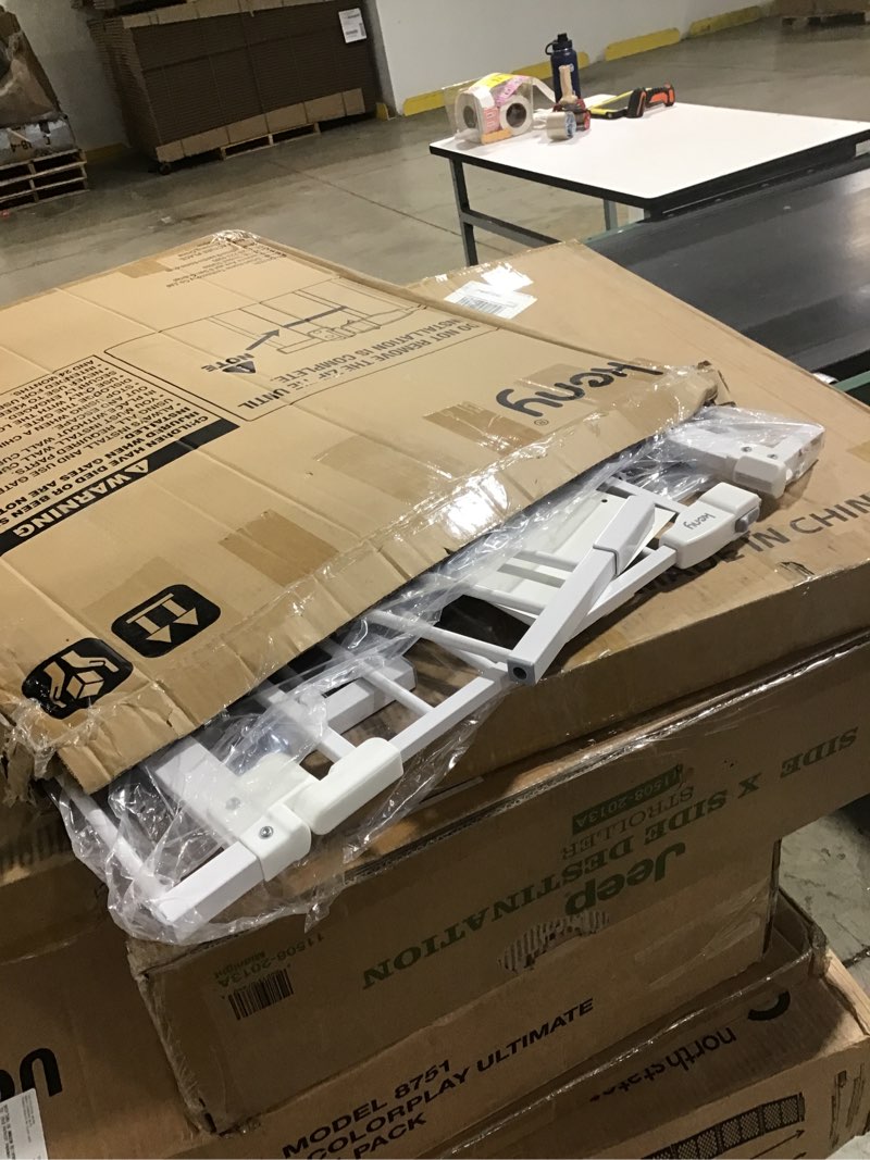 keny 29"-42.5" Baby Gate for Stairs, Auto Close Safety Dog Gate, Pressure Mounted Easy Walk Through 