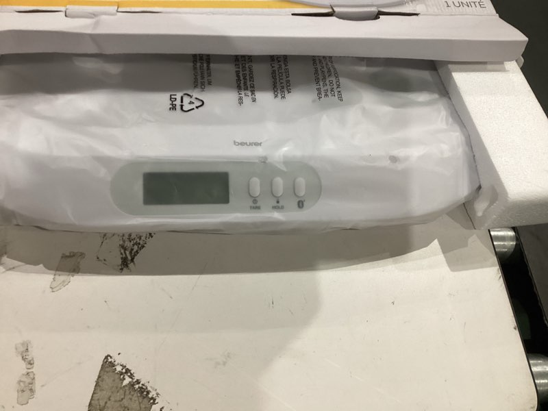 Condition photo showing Good Condition for beurer by90 baby scale, pet scale, digital, with measuring tape, tracking weight with app | for: infant, newborn, toddler /puppy, cat - animals | lcd display, weighs lbs/kg/oz highly accurate baby scale with bluetooth