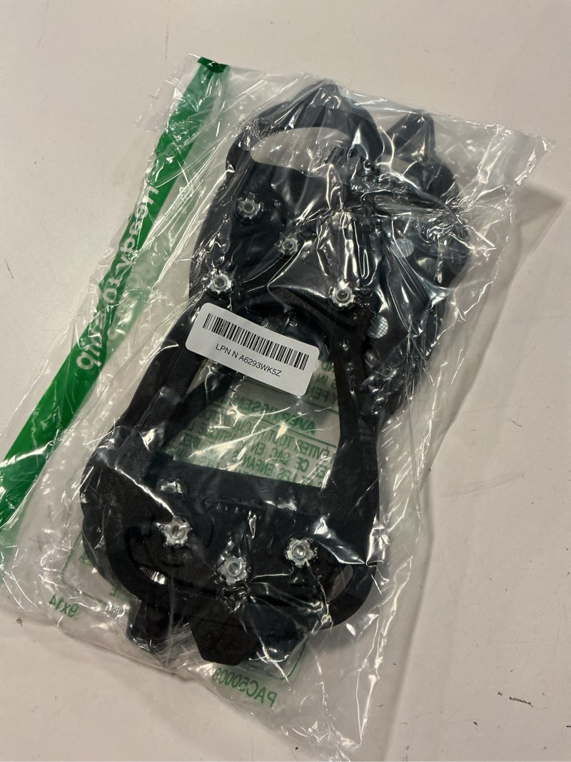 Condition photo showing Good Condition for 2 Pairs Ice Cleats for Shoes and Boots, Universal Non Slip Hiking Spikes, Micro Shoe Spikes for Snow and Ice, Durable Snow Crampons for Winter Hiking Climbing Ice Fishing, 8 Steel Studs Gripper Spike XL: Women (11.5-14) / Men (10-13.5)