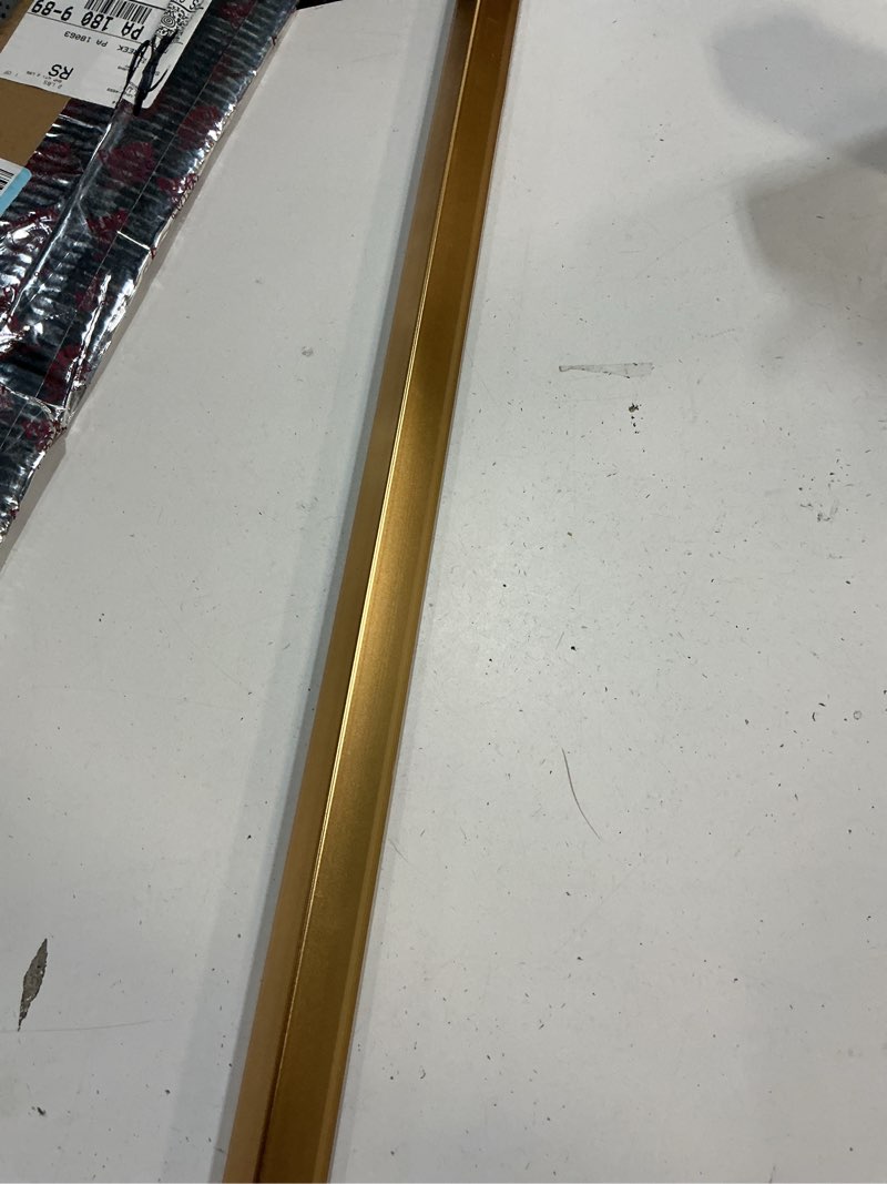 Condition photo showing As Is for metal corner guards for walls, self adhesive l molding wall corner protector wall edging trim strip aluminum furniture corner edge safety bumpers(brushed bronze,w 5 cm (2 inch))4 pieces)