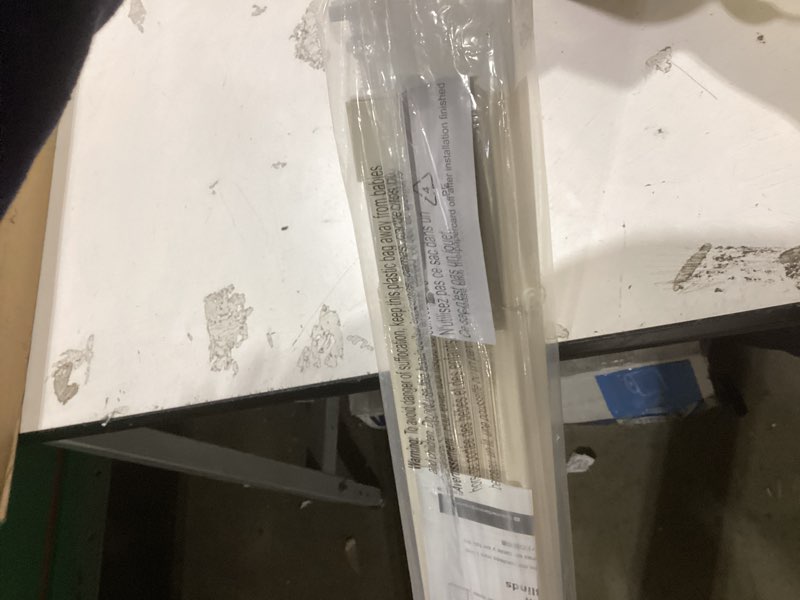 Condition photo showing Good Condition for LazBlinds No Tools No Drill 1" Vinyl Mini Blinds, Cordless Blinds for Windows, Light Filtering Horizontal Window Blinds & Shades, 34 1/2" W x 64" H, Cream Cordless-cream 34 1/2" W x 64" H