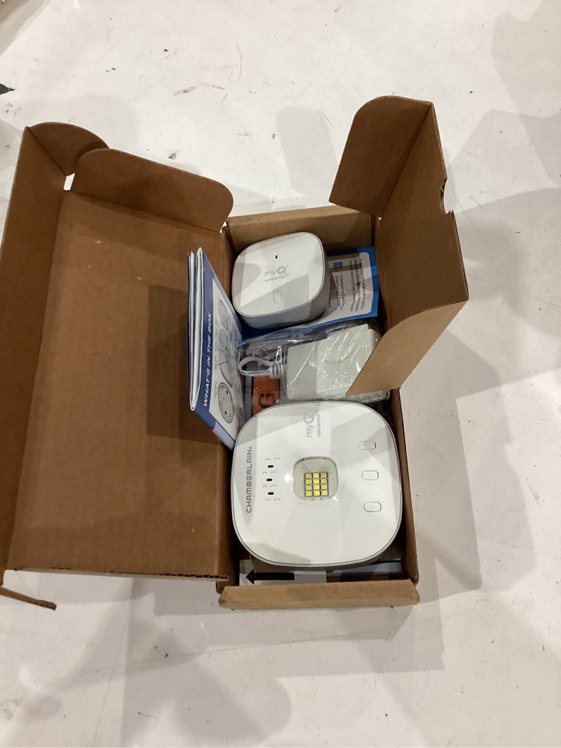 Condition photo showing Good Condition for chamberlain smart garage control - wireless garage hub and sensor with wifi & bluetooth - smartphone controlled, myq-g0401-es, white