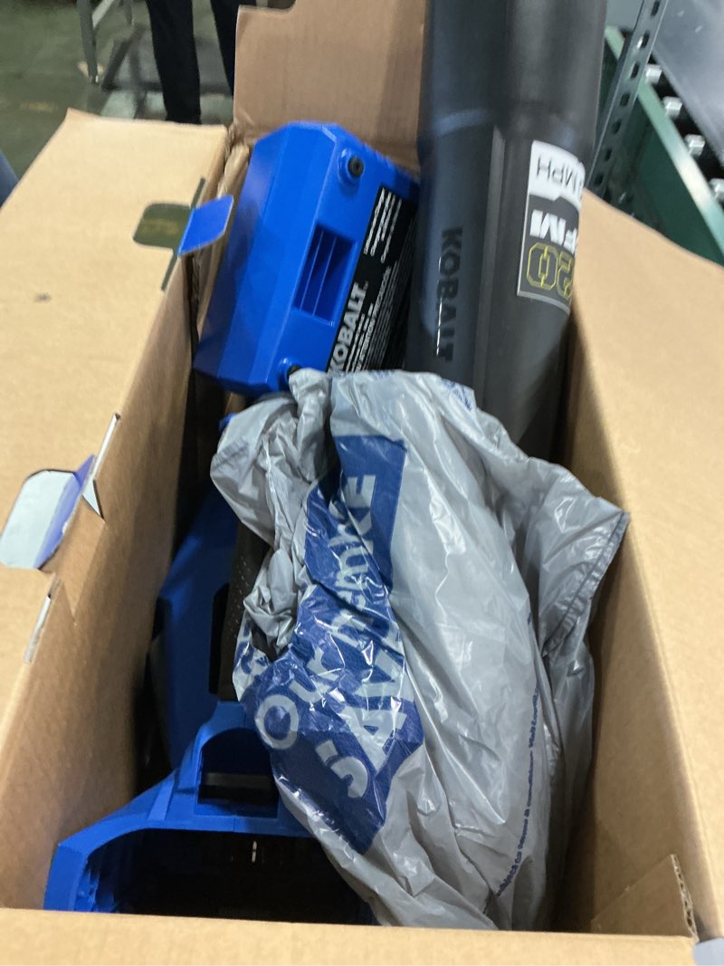 Condition photo showing As Is for Kobalt Gen4 40-volt 520-CFM Brushless Handheld Cordless Electric Leaf Blower