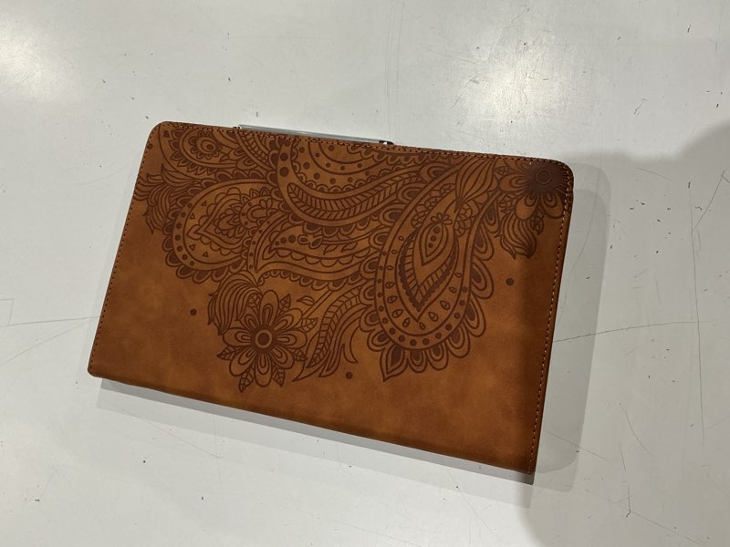 Condition photo showing Good Condition for case for kindle fire hd 10 & 10 plus tablet (13th/11th generation, 2023/2021 release) 10.1",pu leather folio stand embossed flower cover with card slots for fire tablet hd 10 2023 - brown brown fire hd 10 & 10 plus (13th generation, 2023)